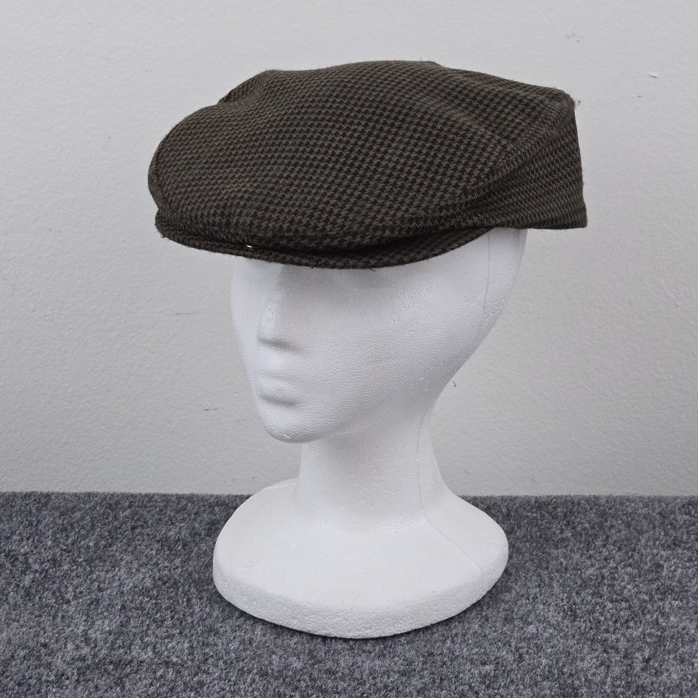 Country Gentleman houndstooth flat cap large USA made newsboy ivy driver hat
